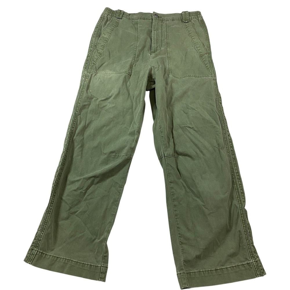 Pilcro Anthropologie Olive Green Utility Carpenter Pants Womens Medium OB1960285